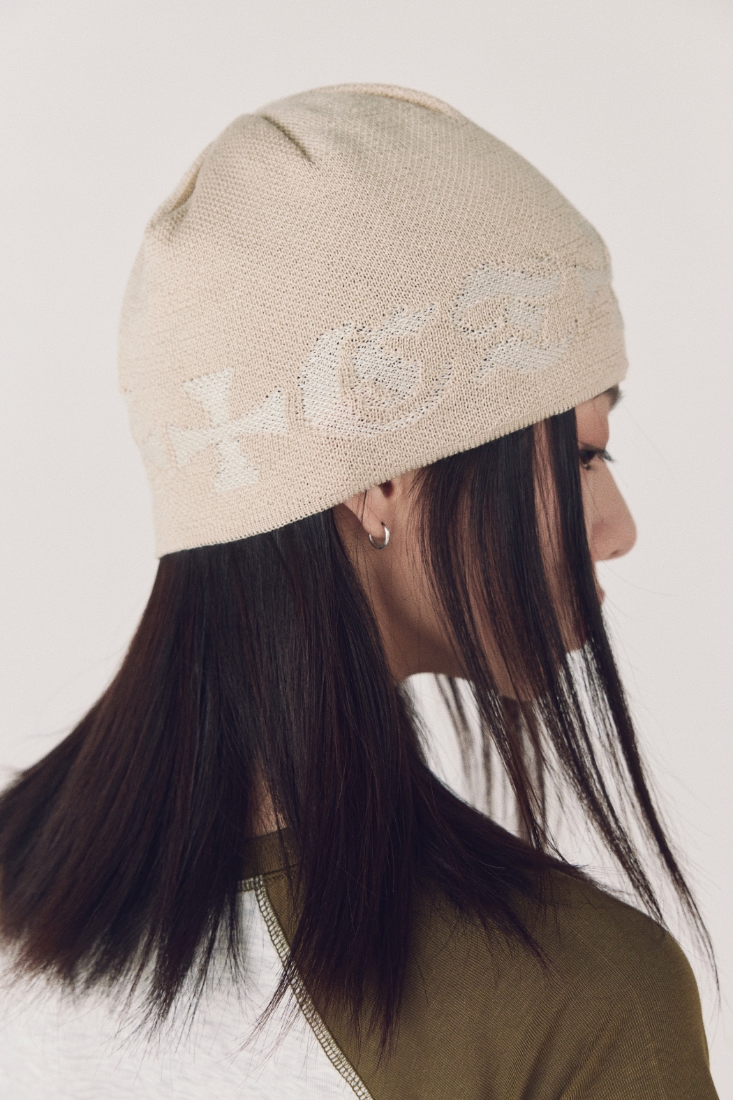 十字圖騰冷帽-杏