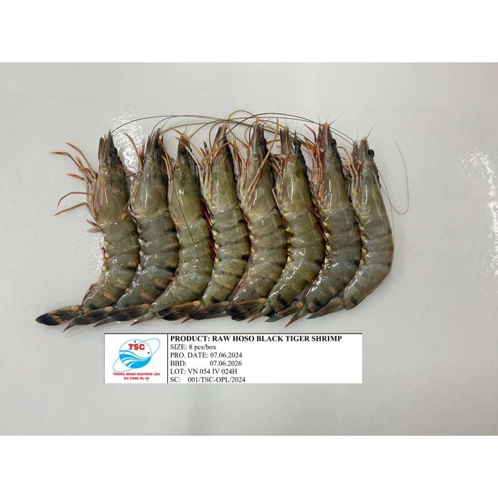 越南SEA POWER原隻一級特大有頭虎蝦（一盒8隻裝）500g