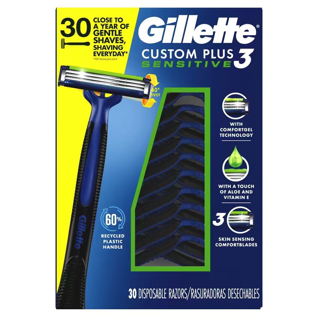 【預購】H041460  Gillette 拋棄式刮鬍刀  / 30 片裝