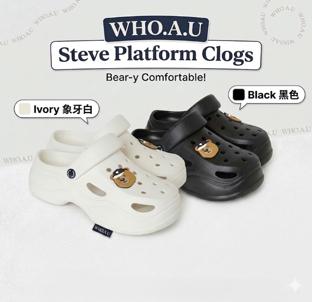 【直播】 WHO.A.U LX041431 Steve 洞洞鞋