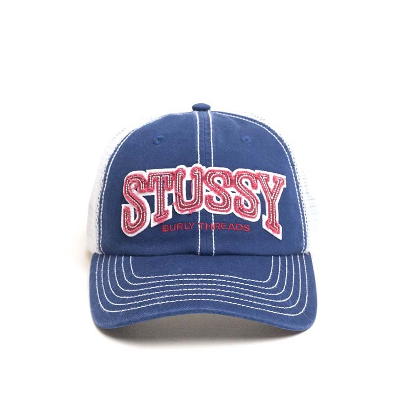 Stussy Burly Threads Trucker 卡車帽 帽子 藍色 1311200-NY [台灣現貨]