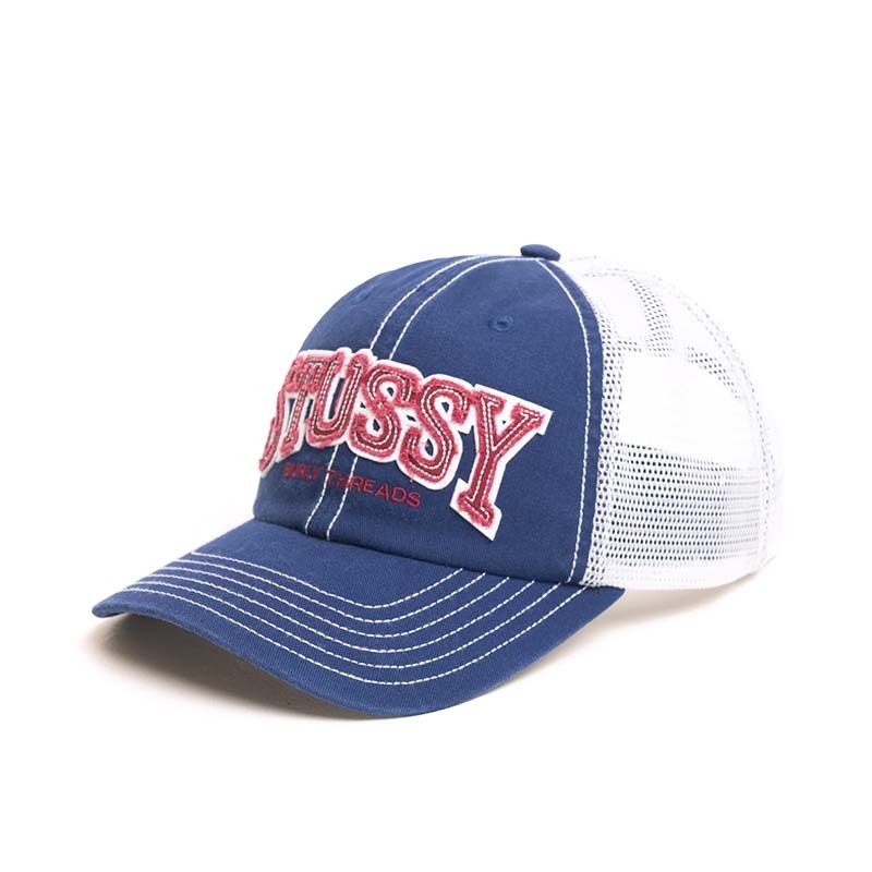 Stussy Burly Threads Trucker 卡車帽 帽子 藍色 1311200-NY [台灣現貨]