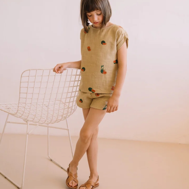 STUDIO BOHEME 西瓜木耳邊鬆緊腰短褲 SHORTS GEORGETTE - STARFISH PASTEQUE