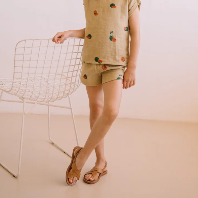 STUDIO BOHEME 西瓜木耳邊鬆緊腰短褲 SHORTS GEORGETTE - STARFISH PASTEQUE