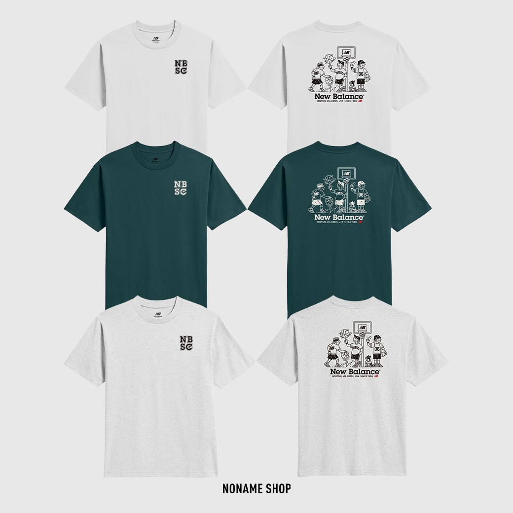 NEW BALANCE NB BOY系列 IU同款 Basketball Team 籃球隊 塗鴉 短袖 三色 (男款)