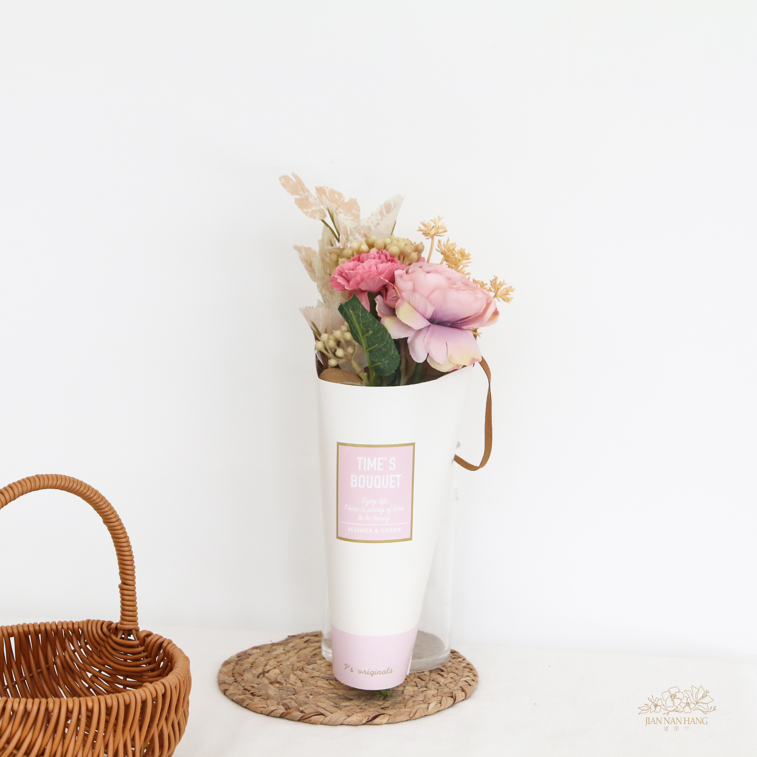 人造花 綜合小花束 粉