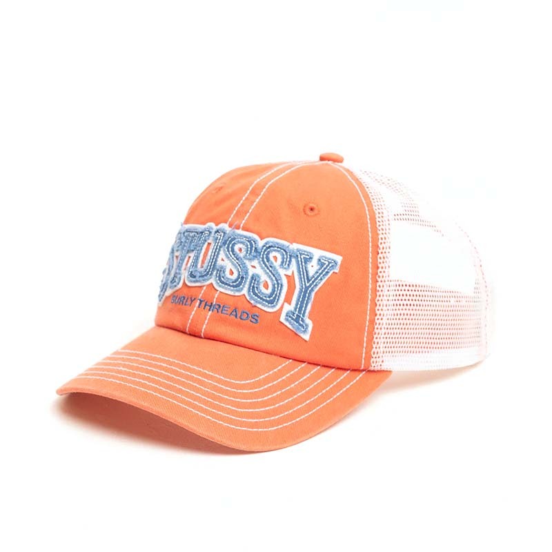 Stussy Burly Threads Trucker 卡車帽 帽子 橘色 1311200-OE [台灣現貨]