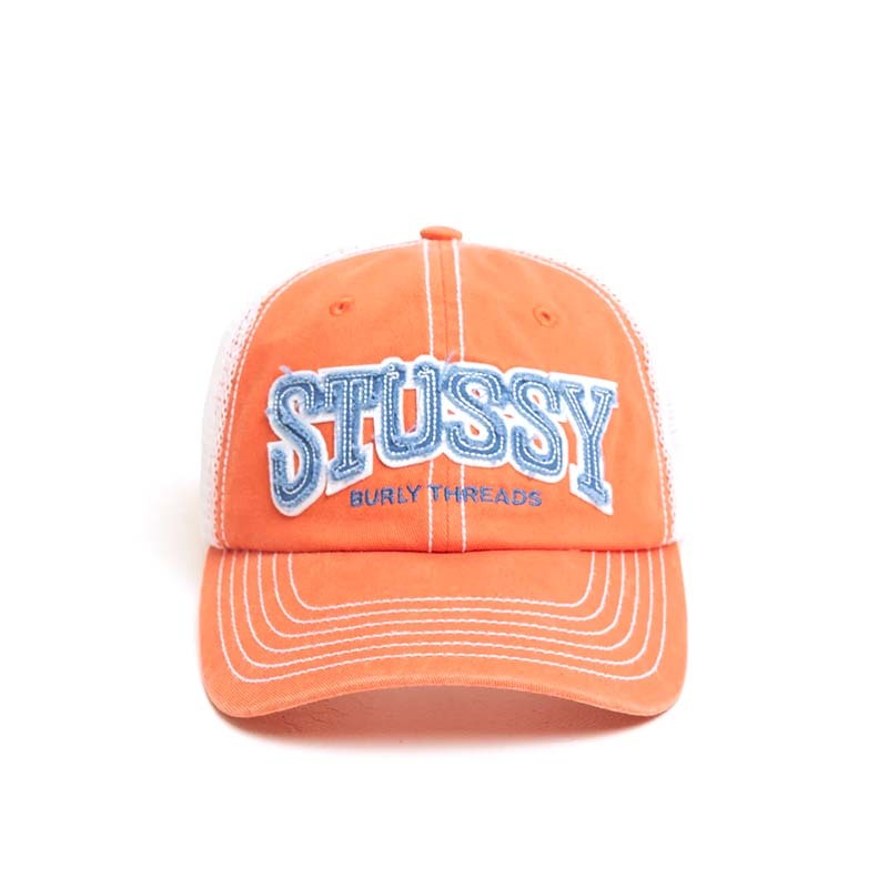 Stussy Burly Threads Trucker 卡車帽 帽子 橘色 1311200-OE [台灣現貨]