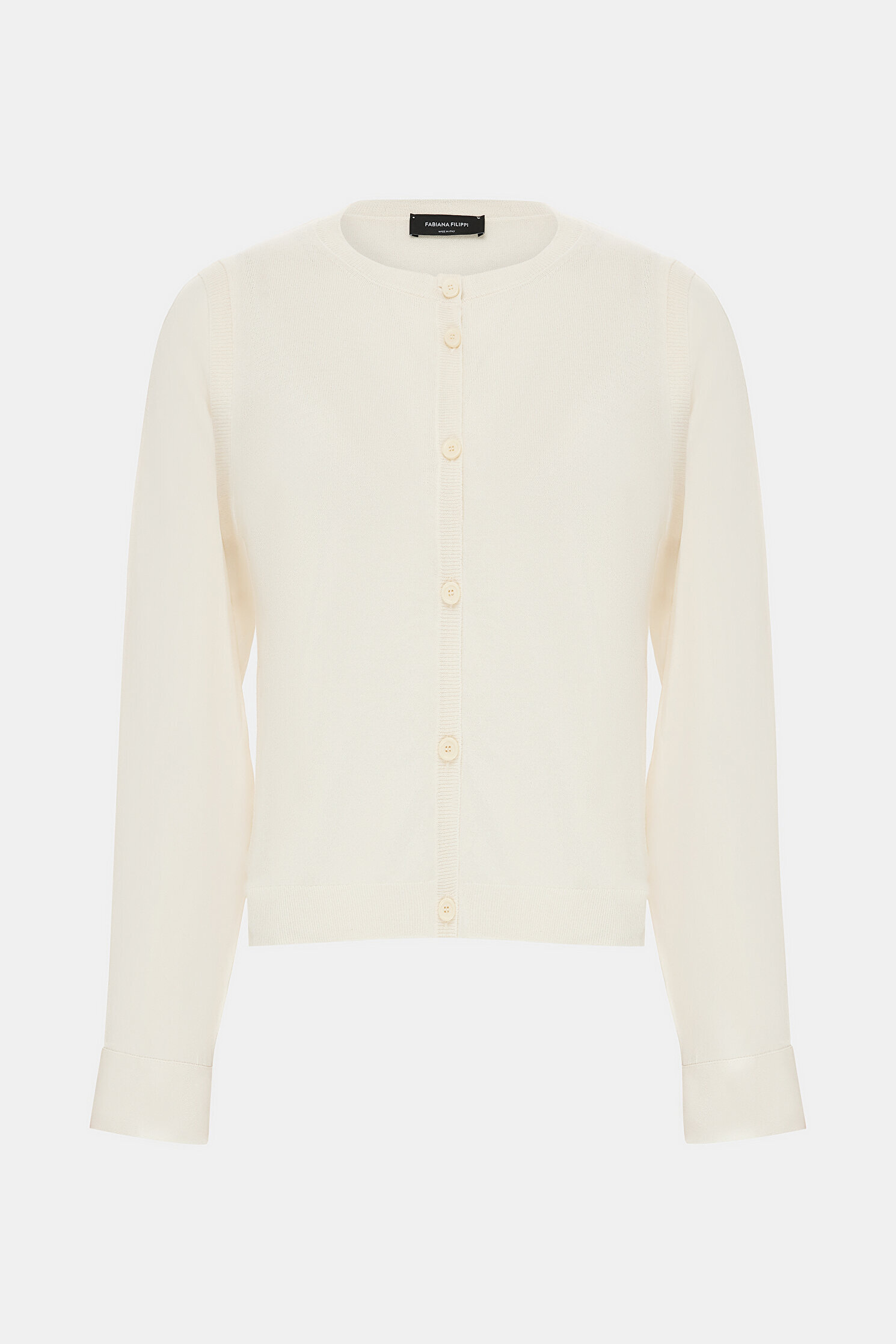 Fabiana Filippi 羊毛薄紗拼接針織上衣