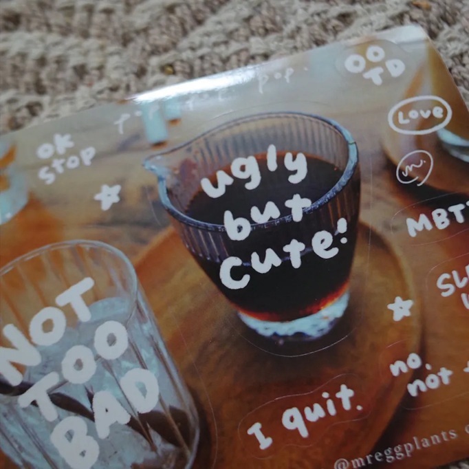 茄子先生．Ugly But Cute 貼紙+明信片組合