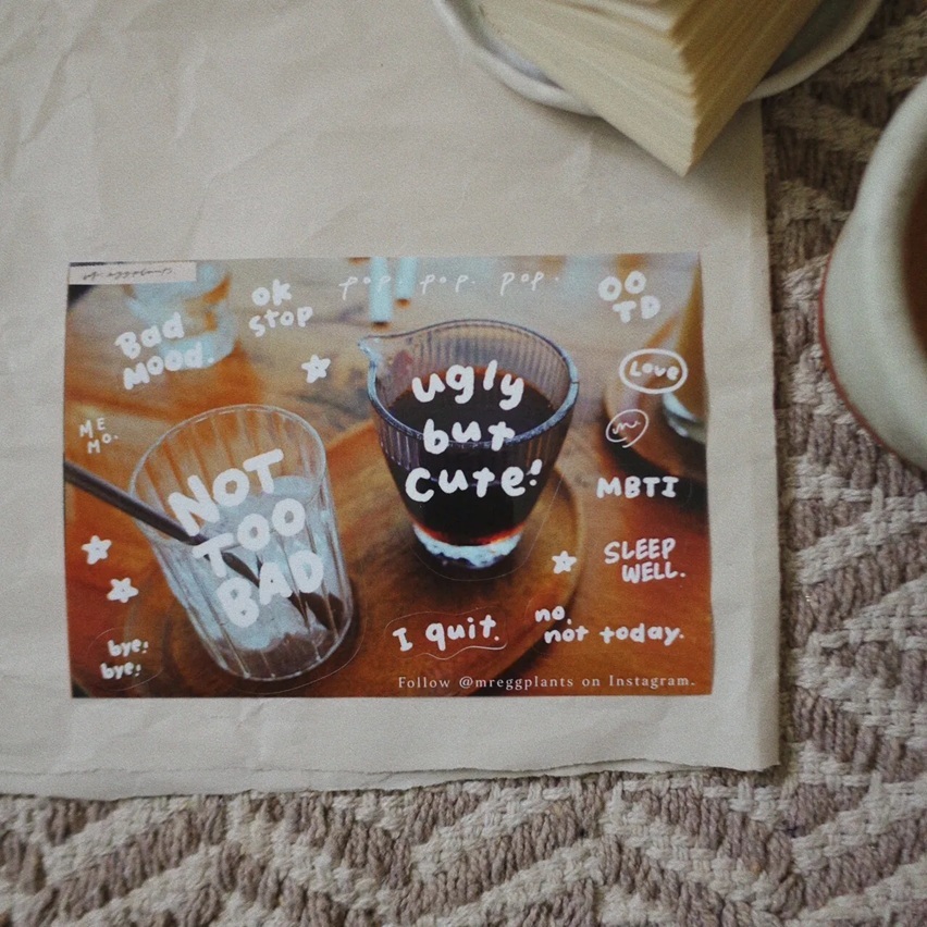 茄子先生．Ugly But Cute 貼紙+明信片組合