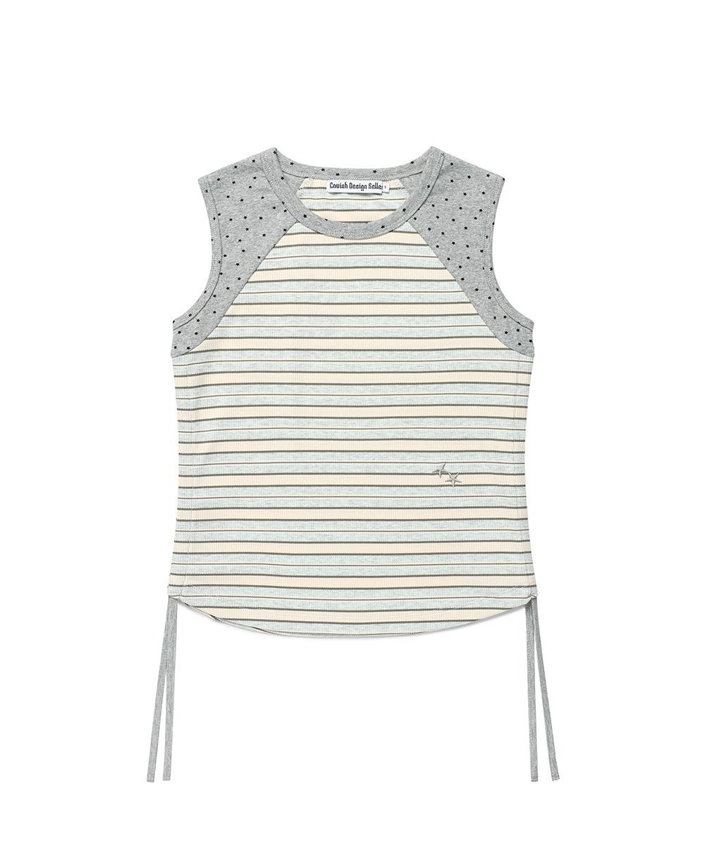 CAVISH 多色條紋無袖上衣 CV2GMFT581ABL