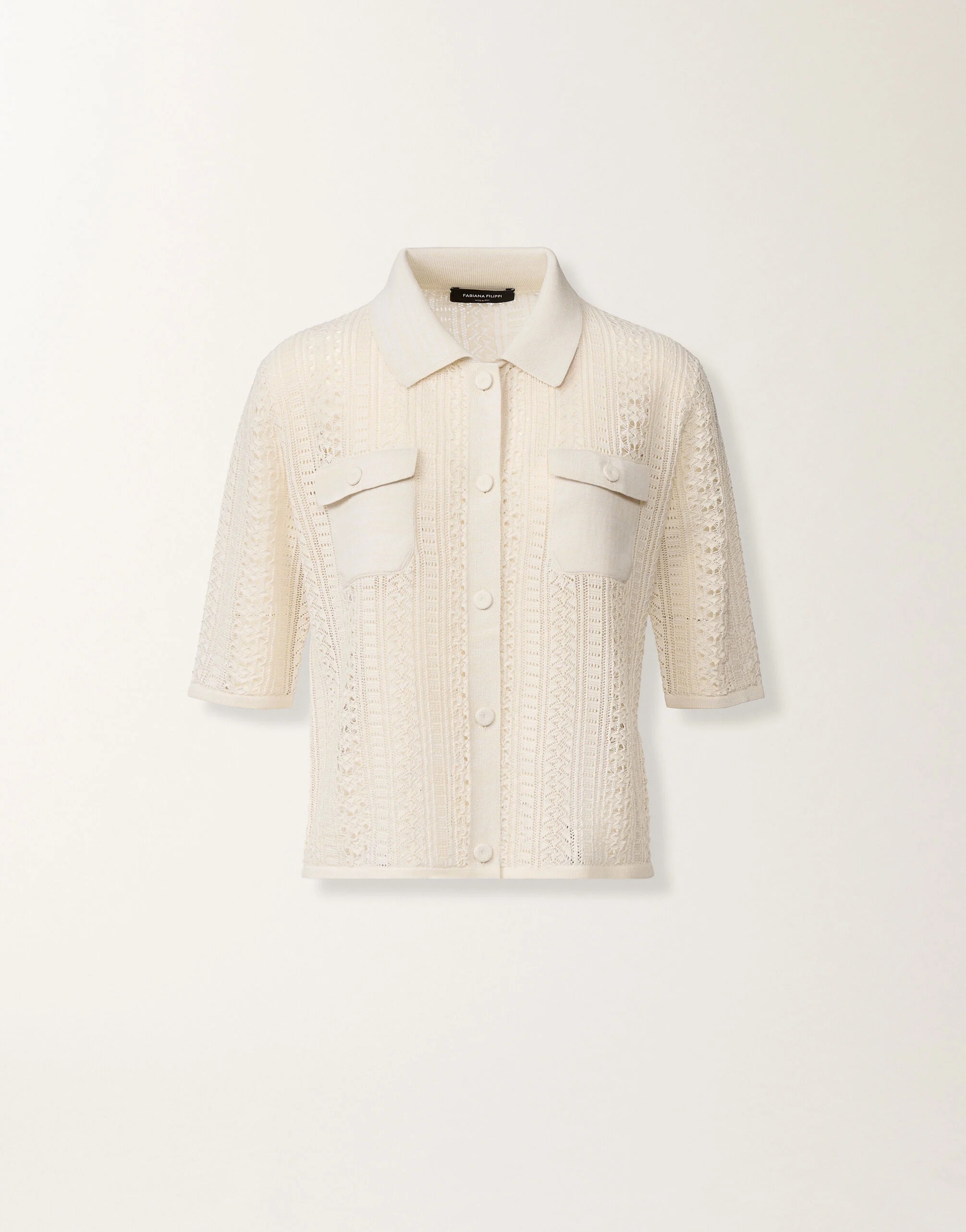 Fabiana Filippi 蕾絲針織Polo上衣