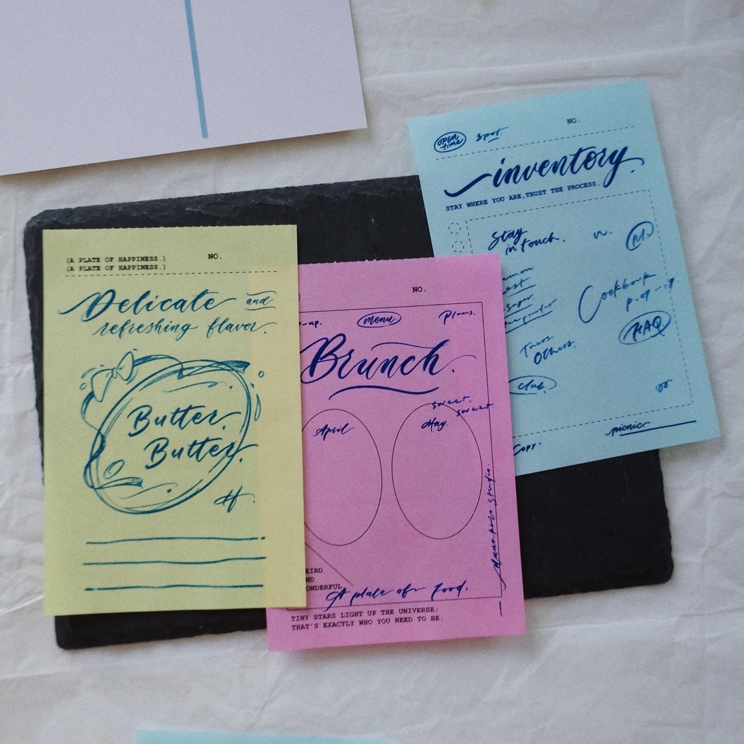 茄子先生．三聯單式便條紙 Butter Butter