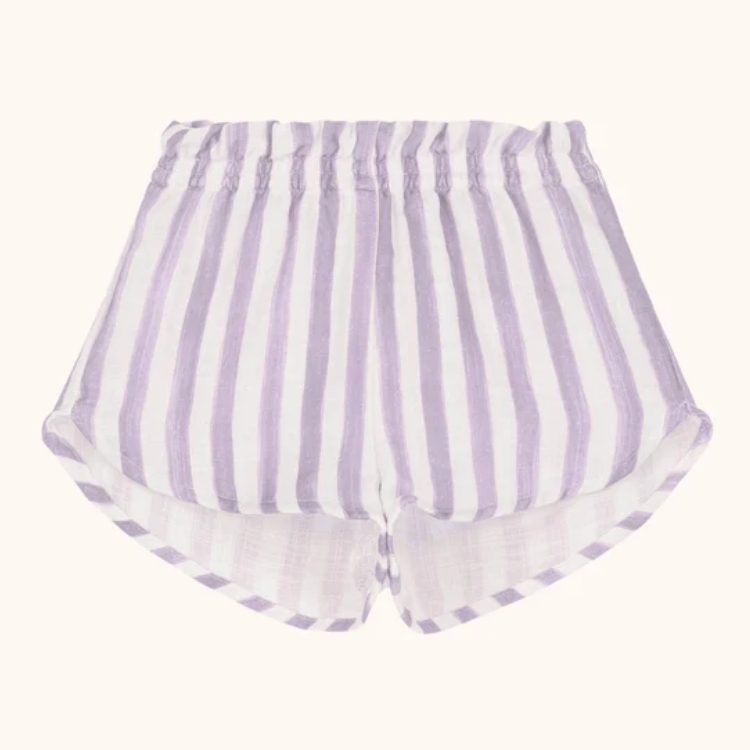 STUDIO BOHEME 鳶尾花紫木耳邊鬆緊腰短褲 SHORTS GEORGETTE - RAYURES IRIS