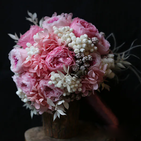 粉色恆星捧花束 恆星花