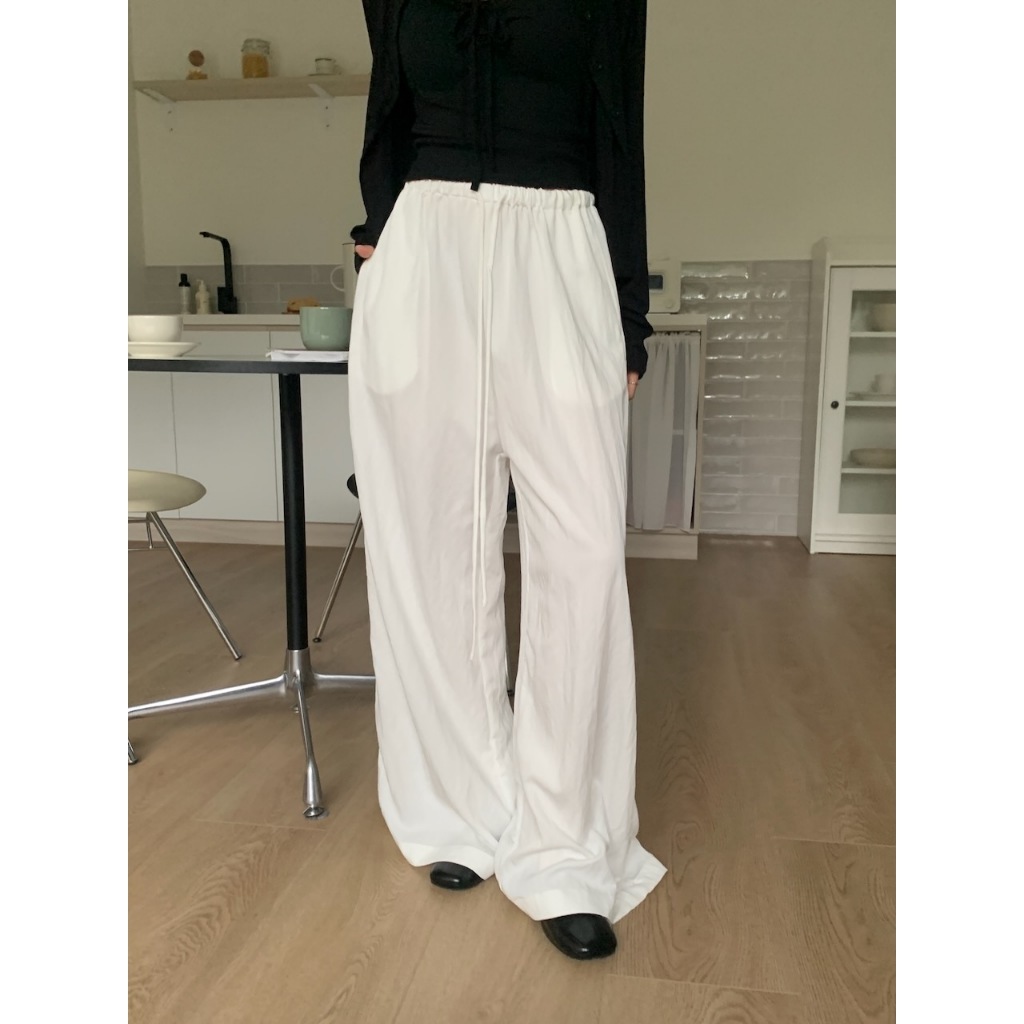 現貨 A13 高個友善 鬆緊腰棉麻直筒褲 #A3100