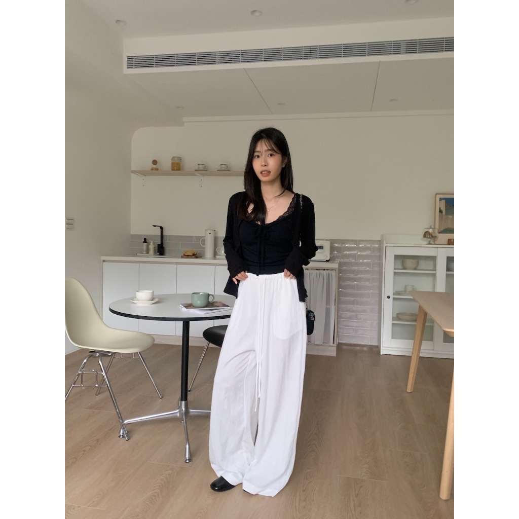 現貨 A13 高個友善 鬆緊腰棉麻直筒褲 #A3100