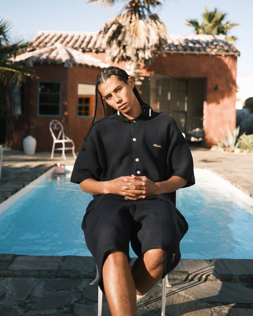 LFYT - LS260203 RAVEN PATTERN SUMMER KNIT SHIRT - Lafayette