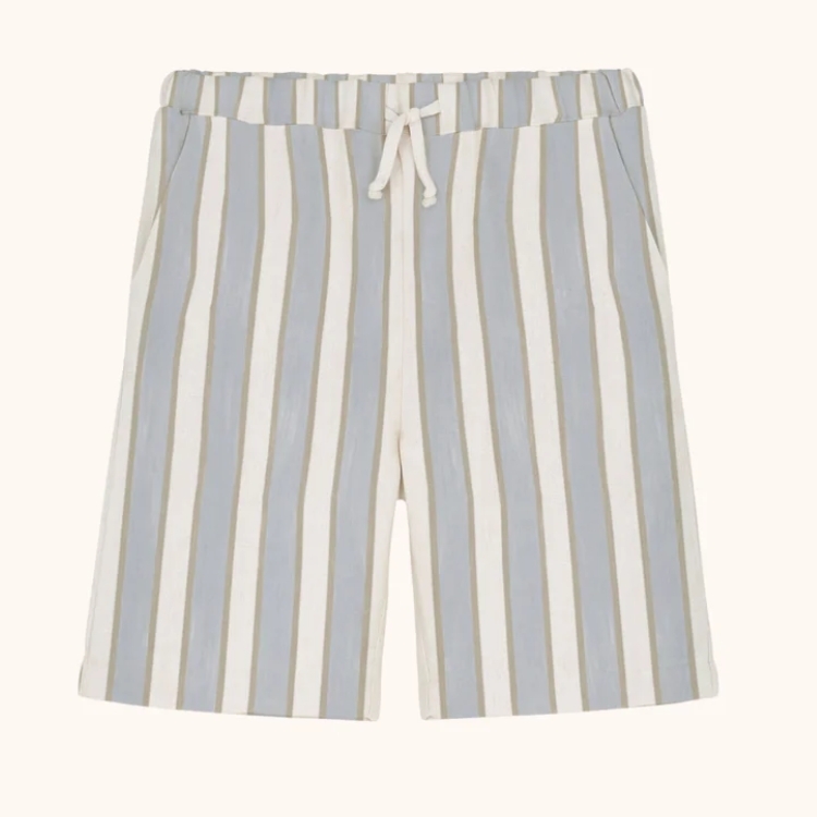 STUDIO BOHEME 藍金條紋綁帶五分褲 BERMUDA BASILE - RAYURES BLUE GOLD