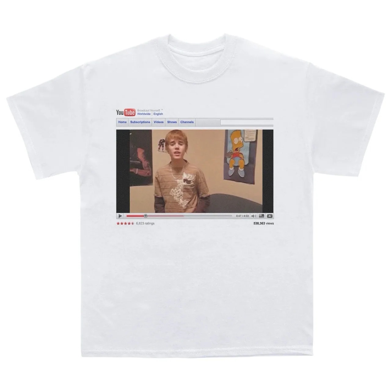 COACHELLA🇺🇸BIEBER YOUTUBE TEE 小賈斯汀 科切拉JUSTIN BIEBER 短袖 短T