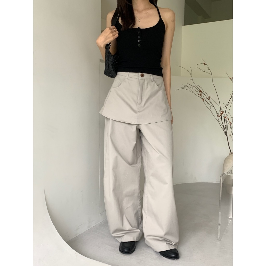 現貨 A14 Daily智性美 遮胯襯裙寬褲 #A3111