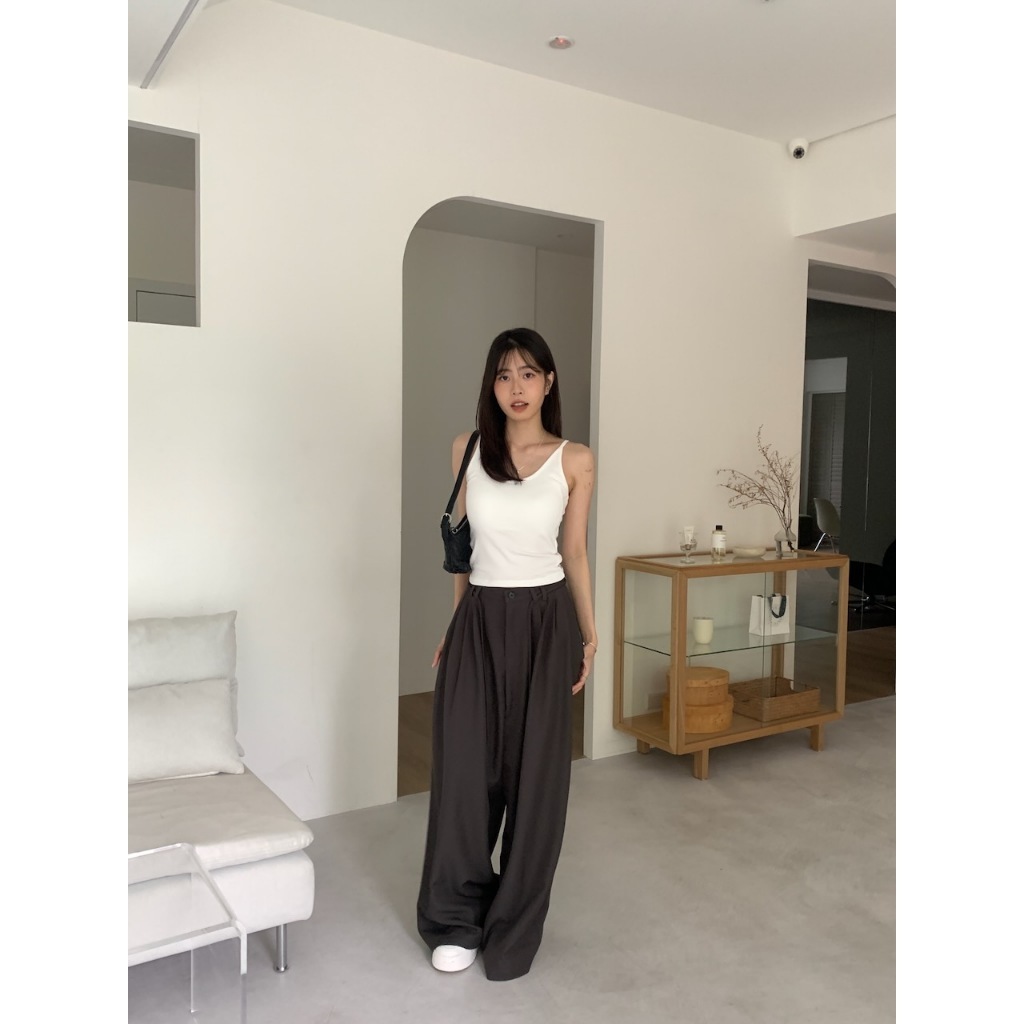 現貨 A15 褲型滿分 腰綁帶繭型西裝寬褲 #A3114