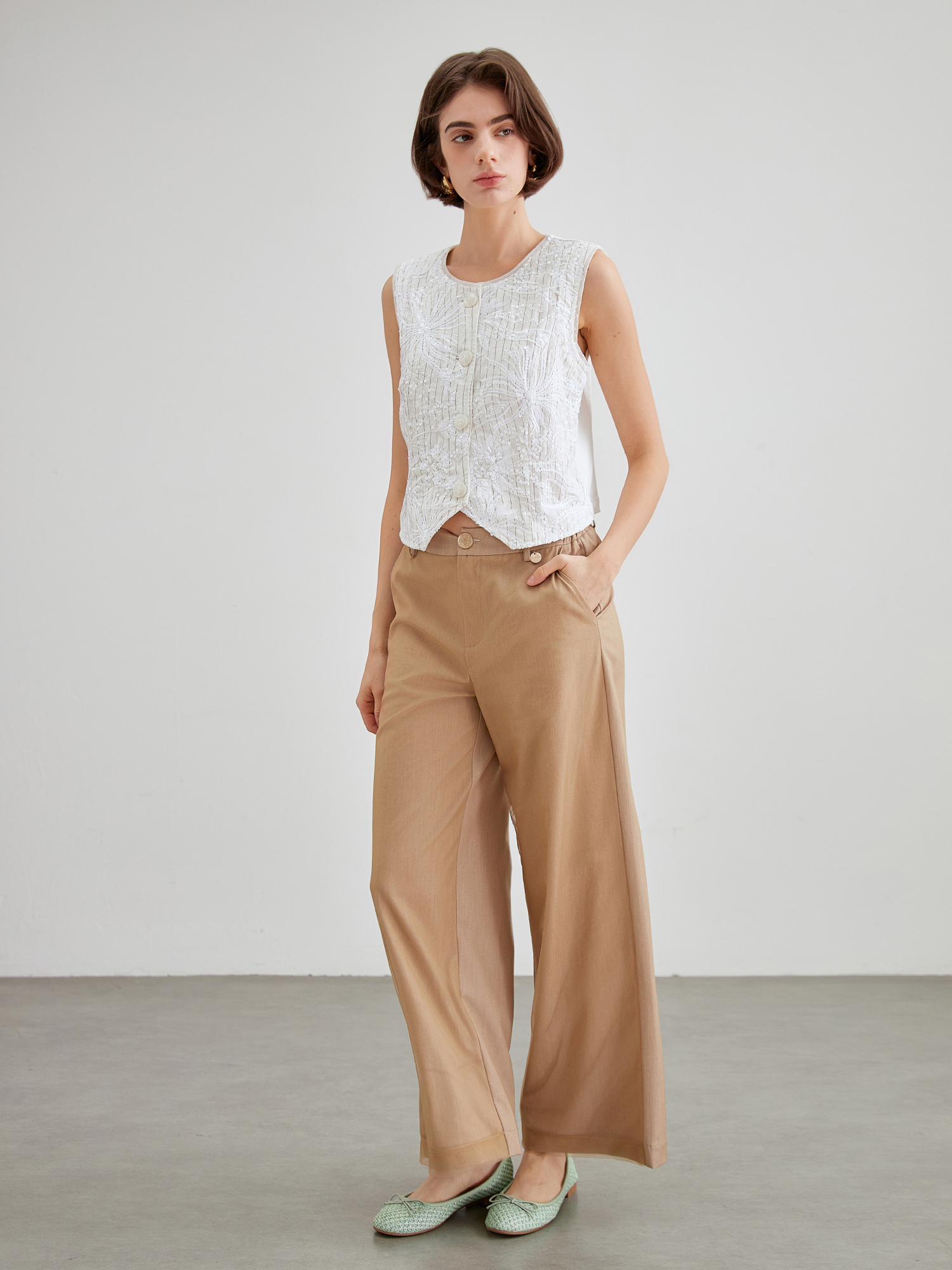 mi-tu wide leg trousers
