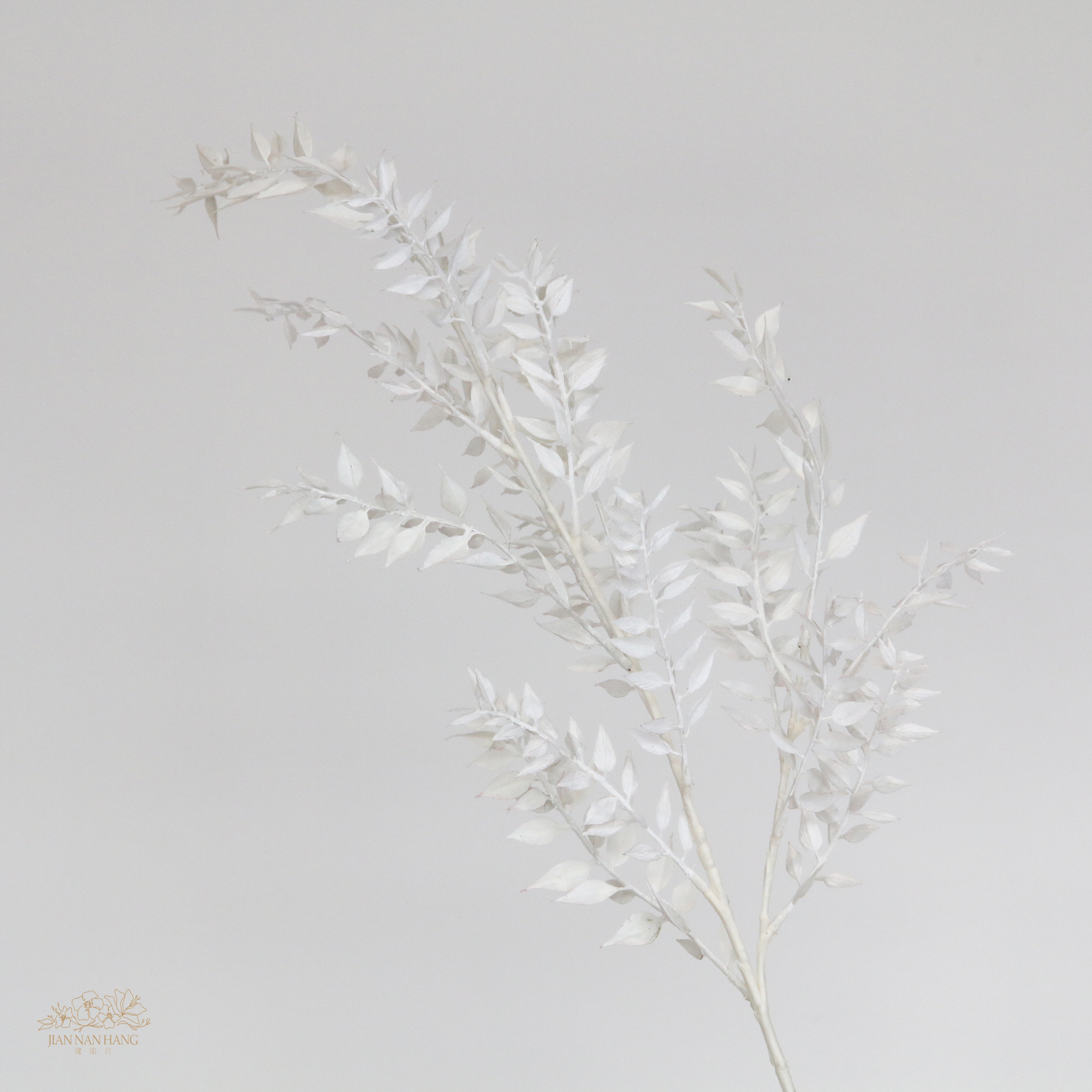 人造葉 樺木葉長枝 白