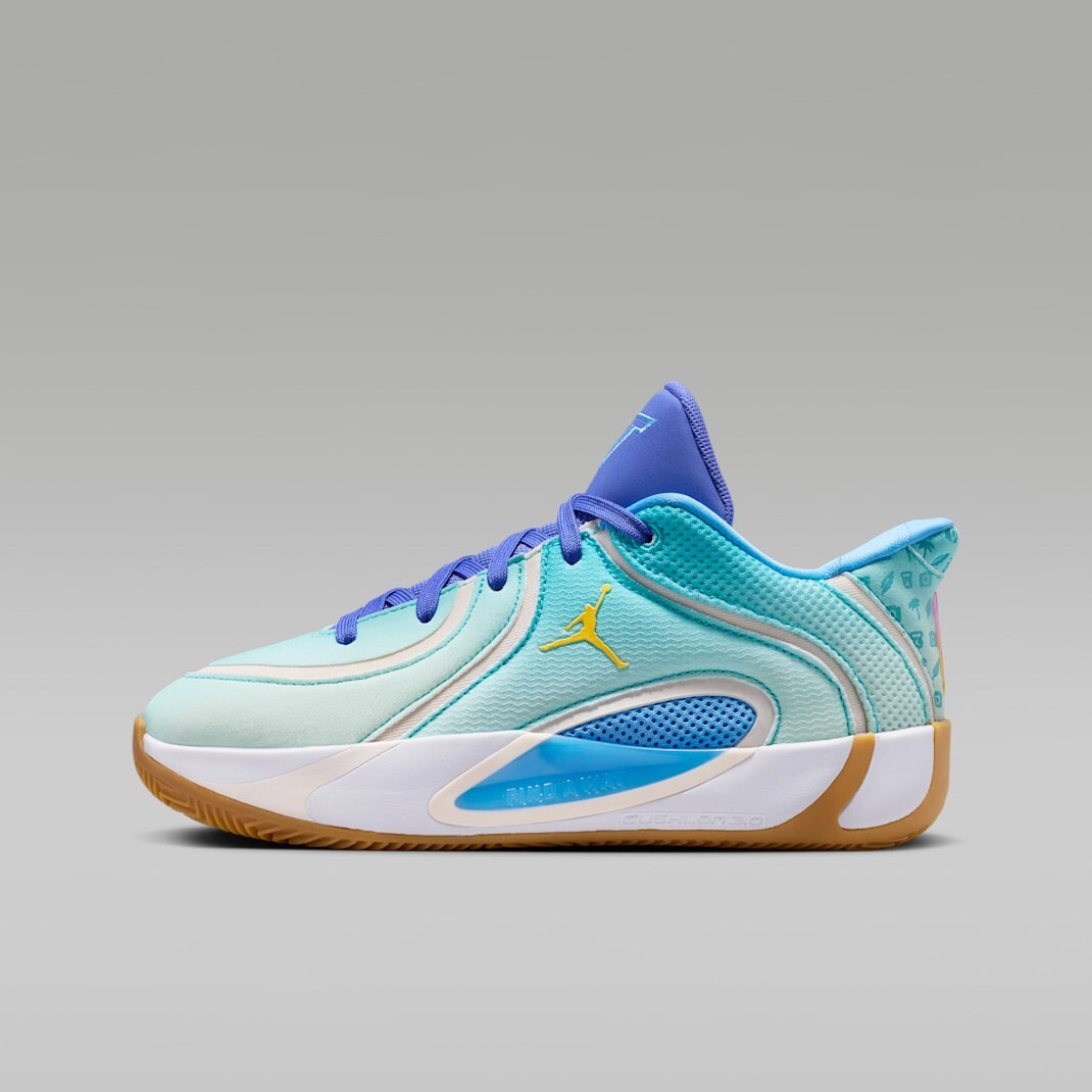 大童鞋 女鞋 NIKE JORDAN TATUM 4 SE PF GS 'Sapphire' 薄荷綠 夏日 海灘 氣墊 緩震 實戰鞋 籃球鞋【IU2365-300】