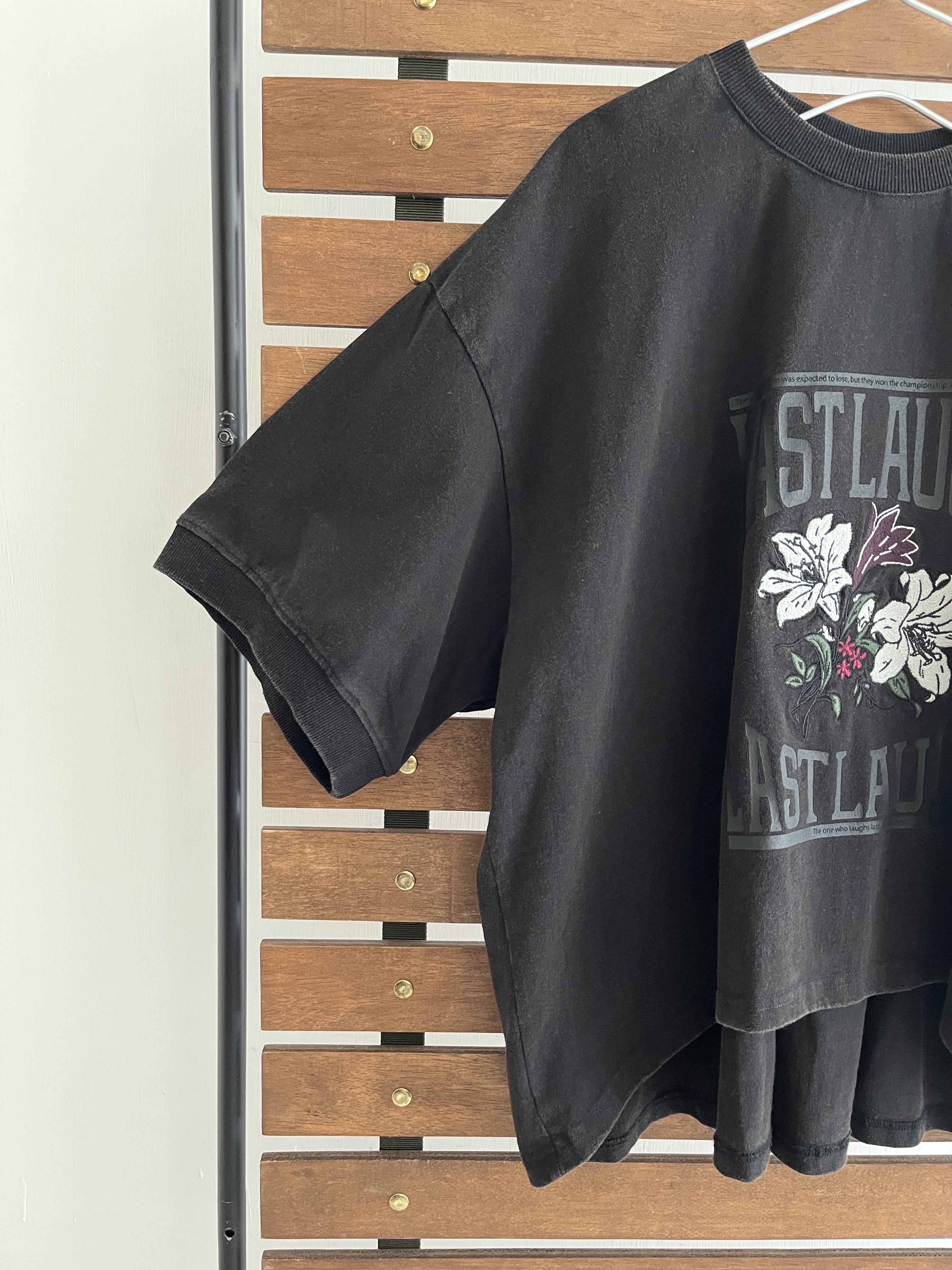 LUPILIEN炭黑色刺繡花花🌼top