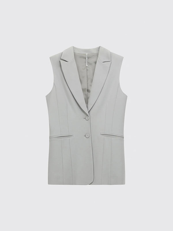 LIVIANA CONTI  單排扣修身剪裁背心