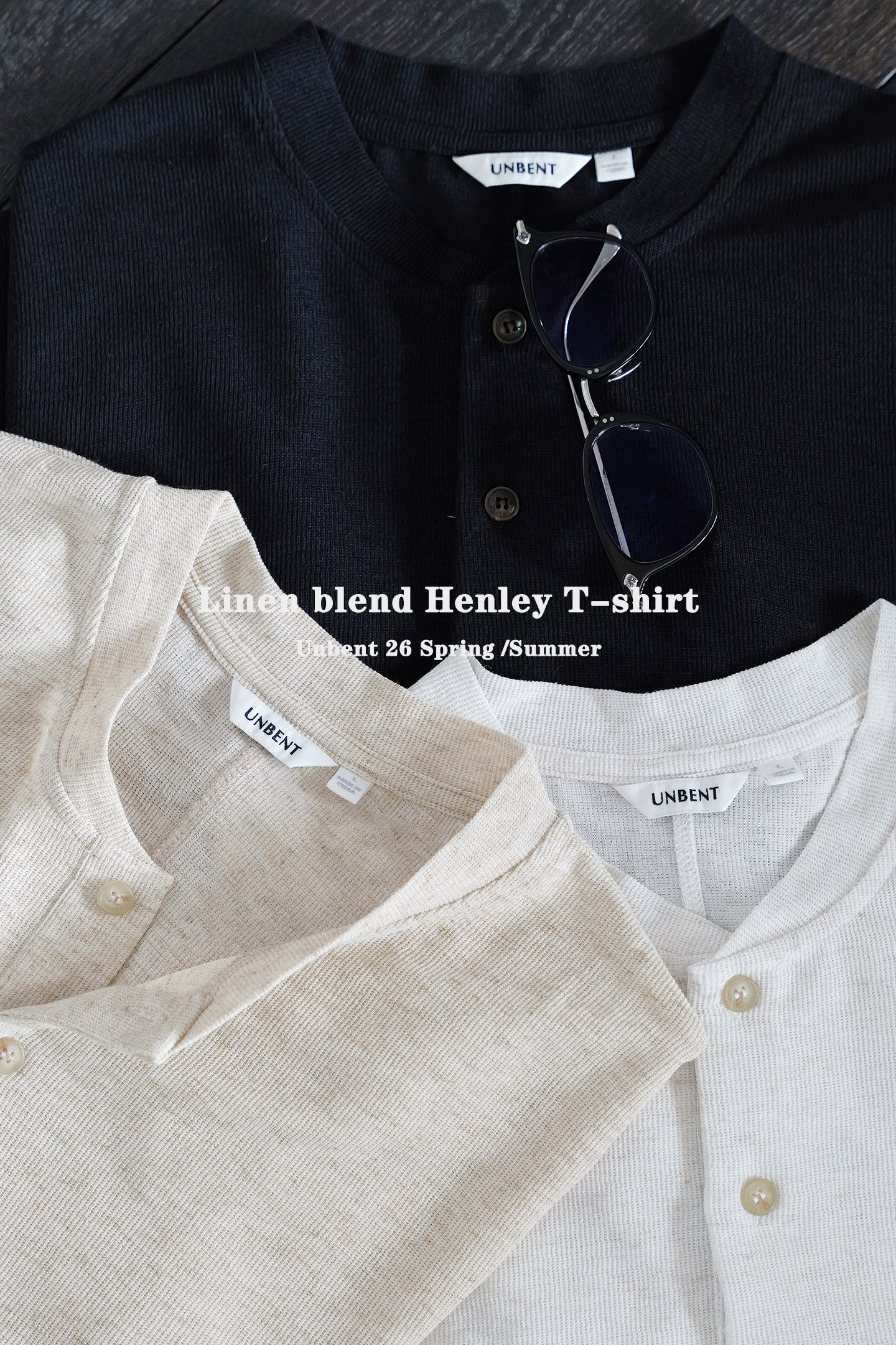 Unbent 26 S/S 亞麻亨利領短袖