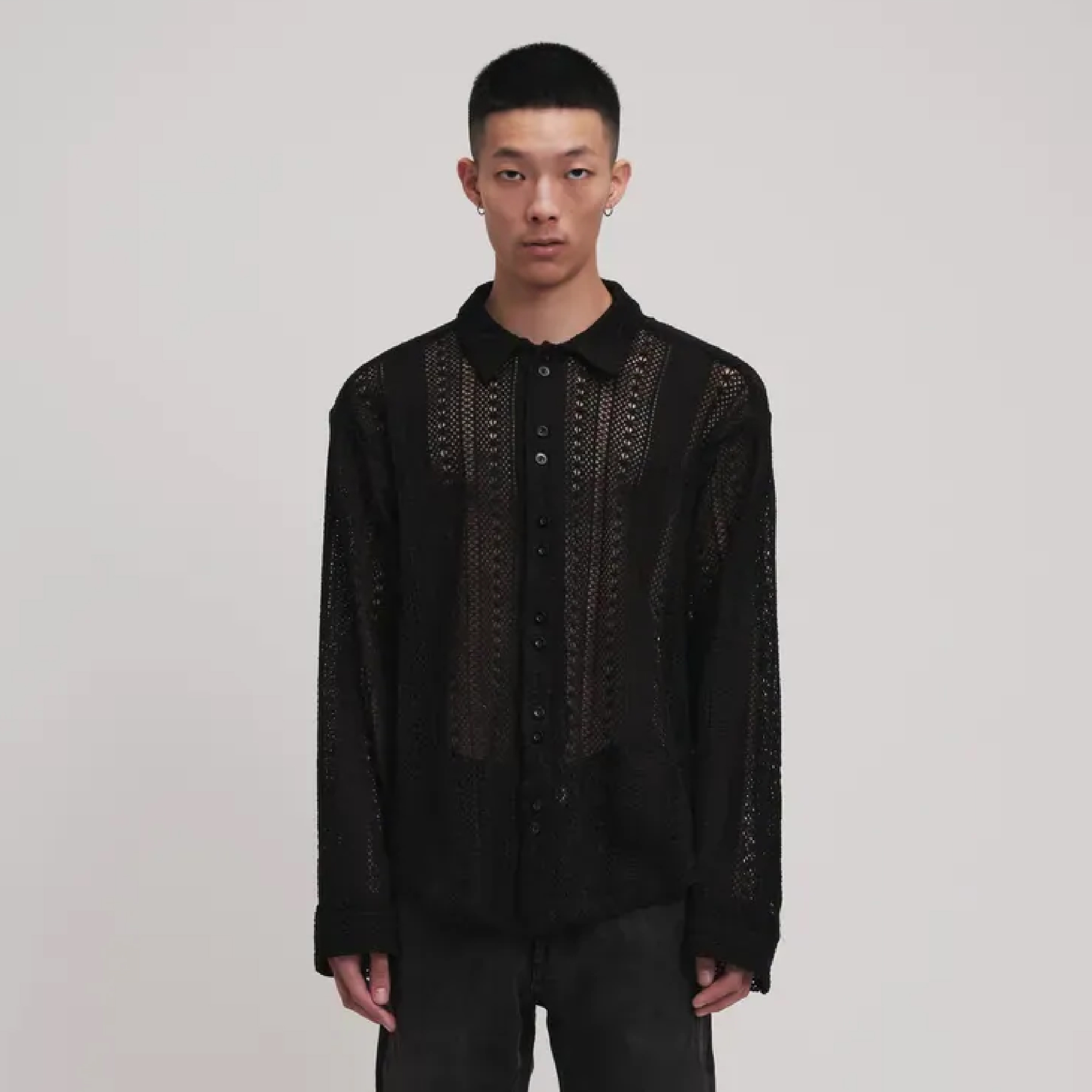 Anonymous Talking Lace Long Sleeve Shirt 針織長袖襯衫