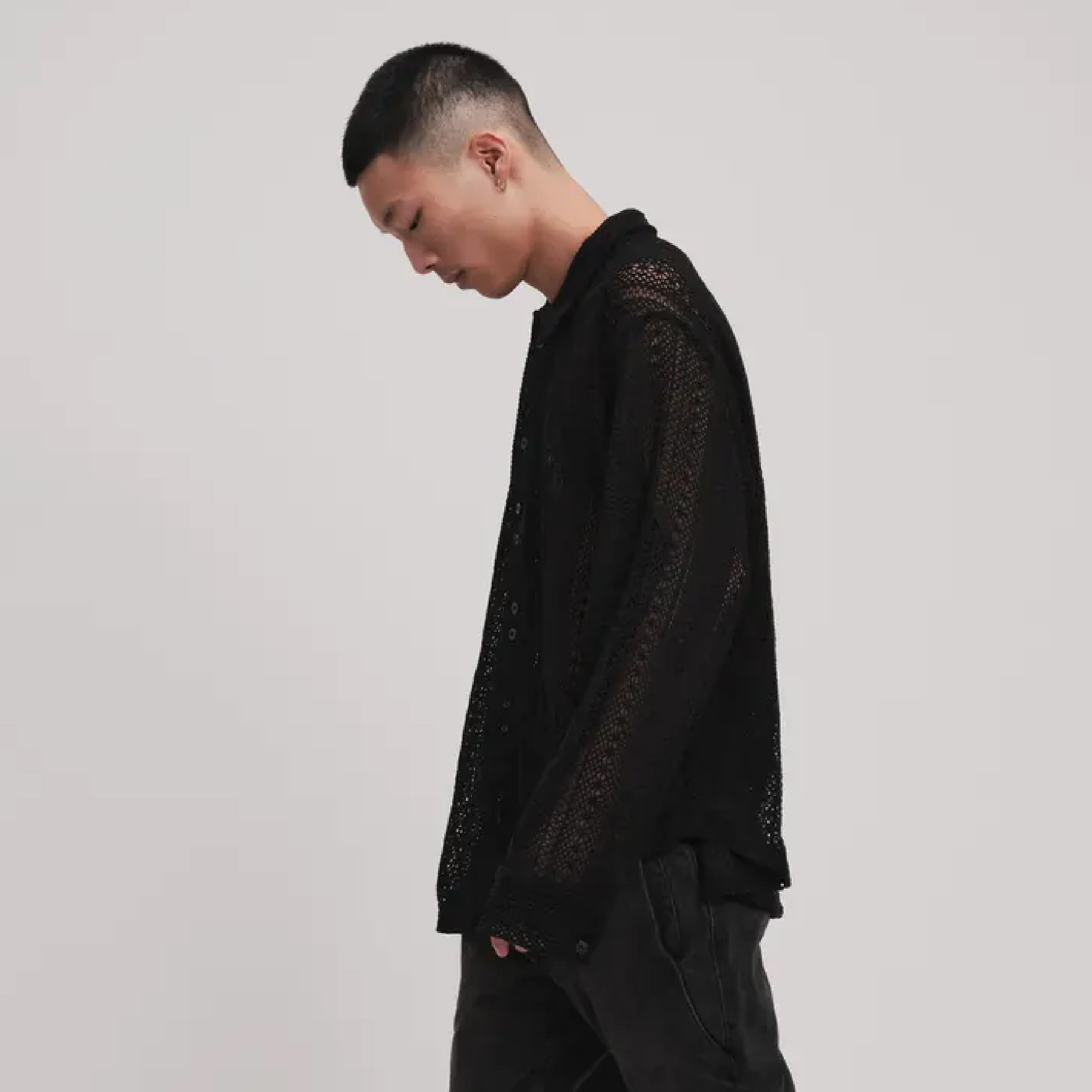 Anonymous Talking Lace Long Sleeve Shirt 針織長袖襯衫
