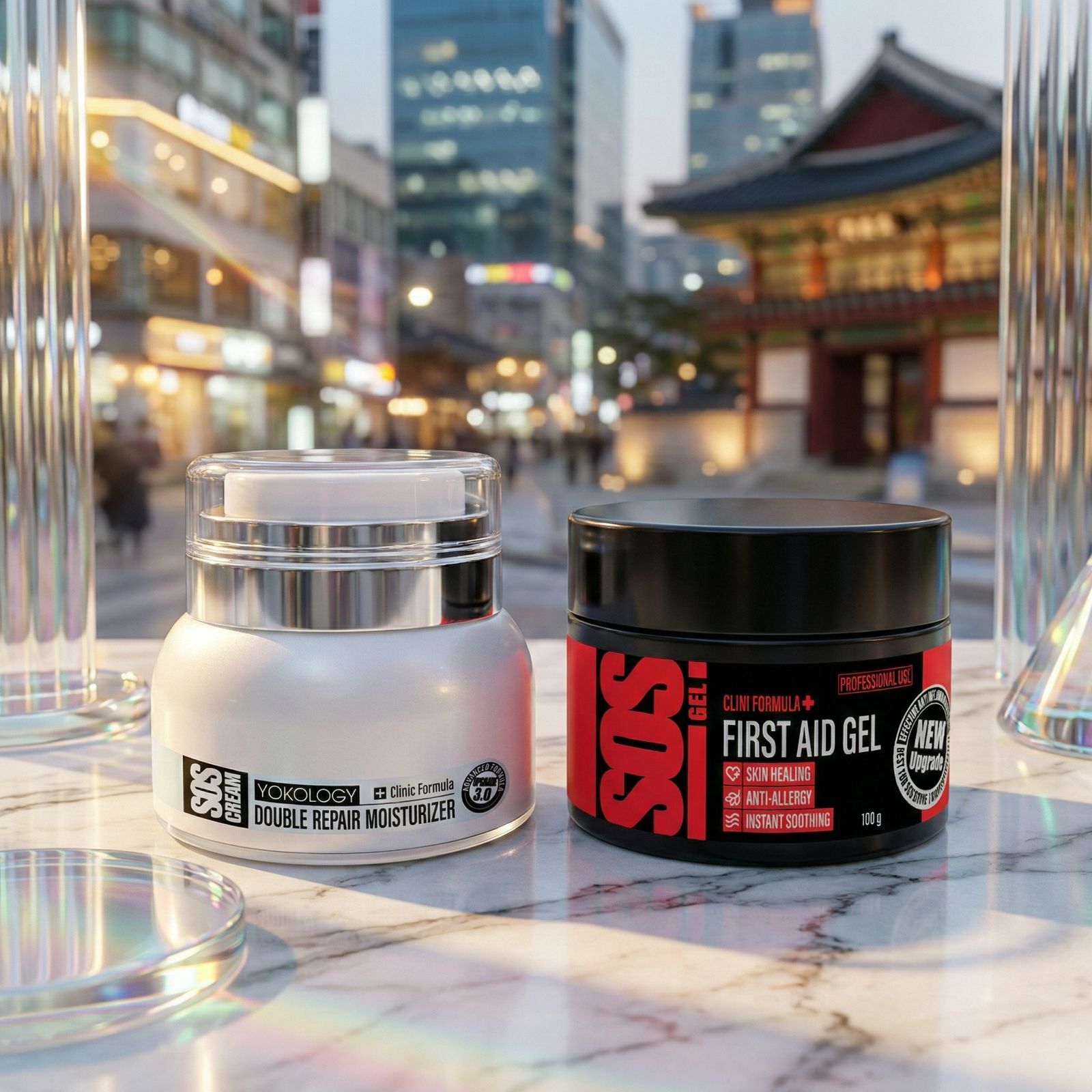 【1+1套裝】保濕紓敏軟霜SOS Cream ＋ SOS Gel 2.0'急救皮膚修復啫喱