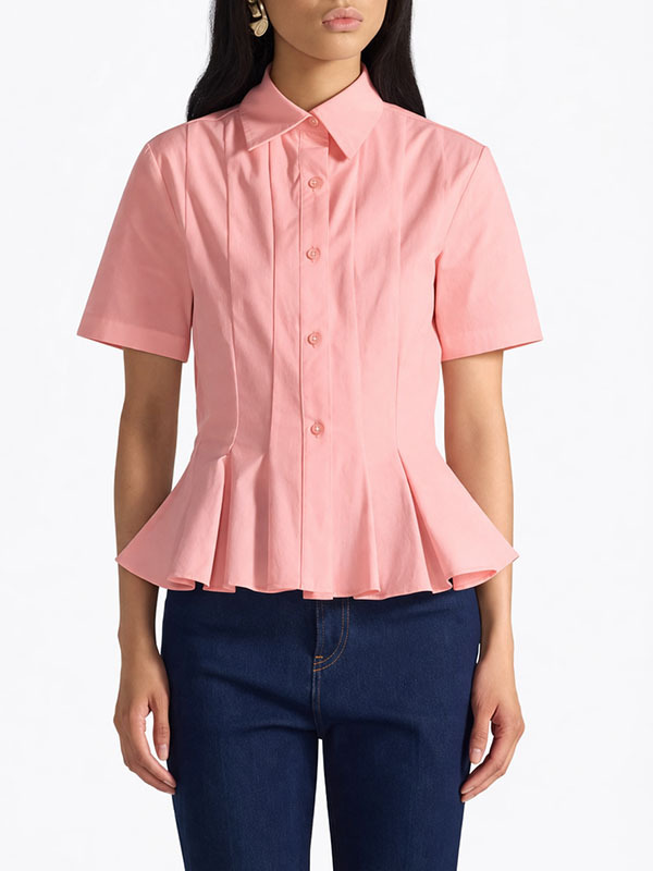 LIVIANA CONTI  百褶短袖襯衫