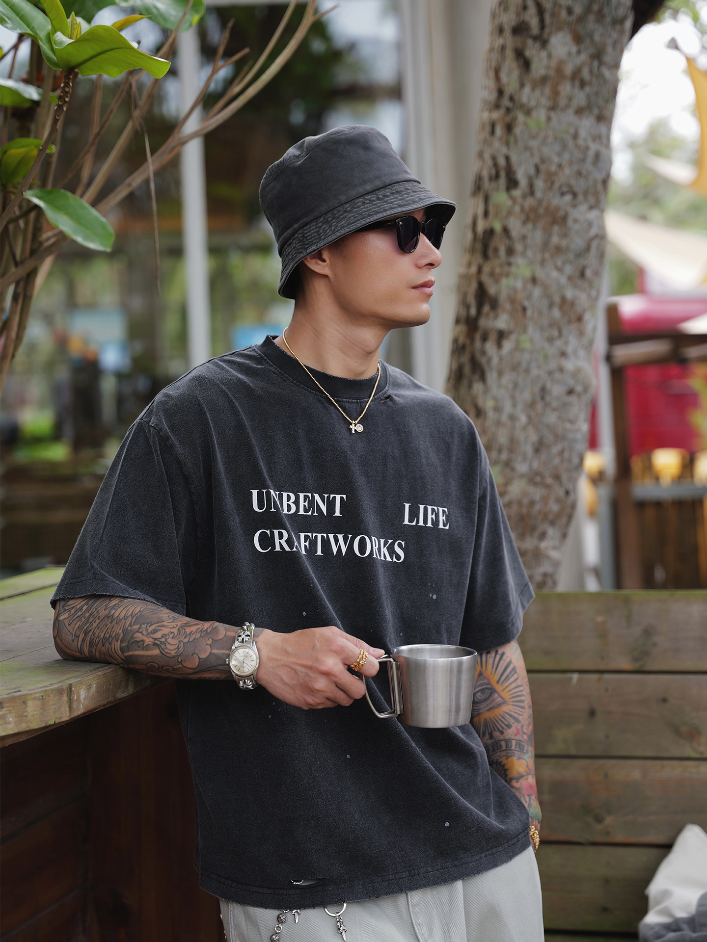 Unbent 26 S/S 水洗潑墨短袖