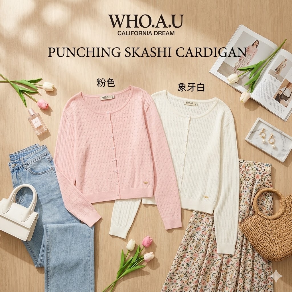 【直播】 WHO.A.U LX041435 女裝開襟上衣