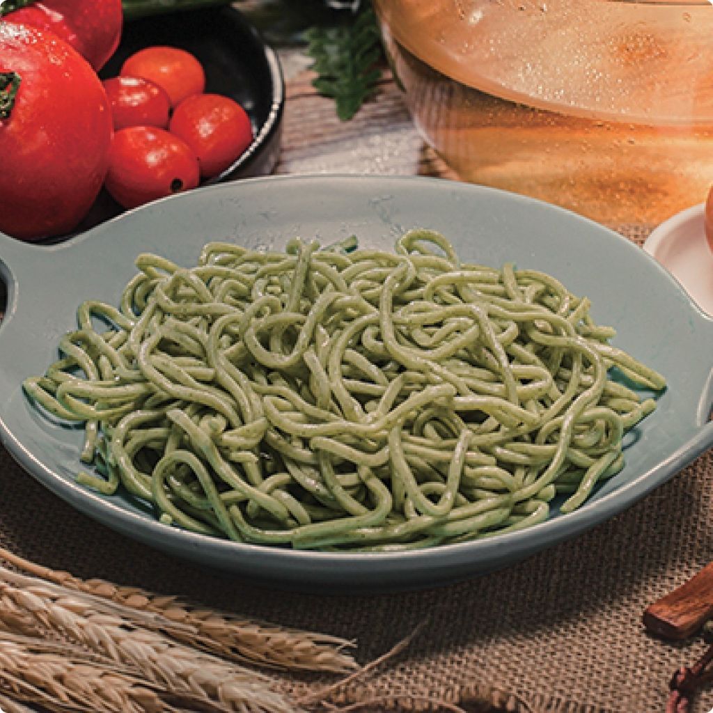 台灣點線麵急凍有色生麵(菠菜) 150g/包