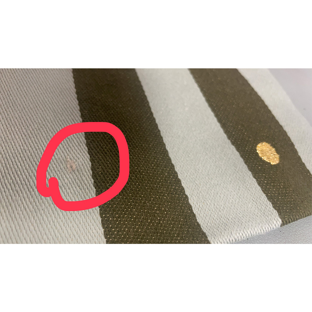 法國La cerise sur le gâteau 有機棉防水分類收納袋-抹茶藍條紋(大)／福利品