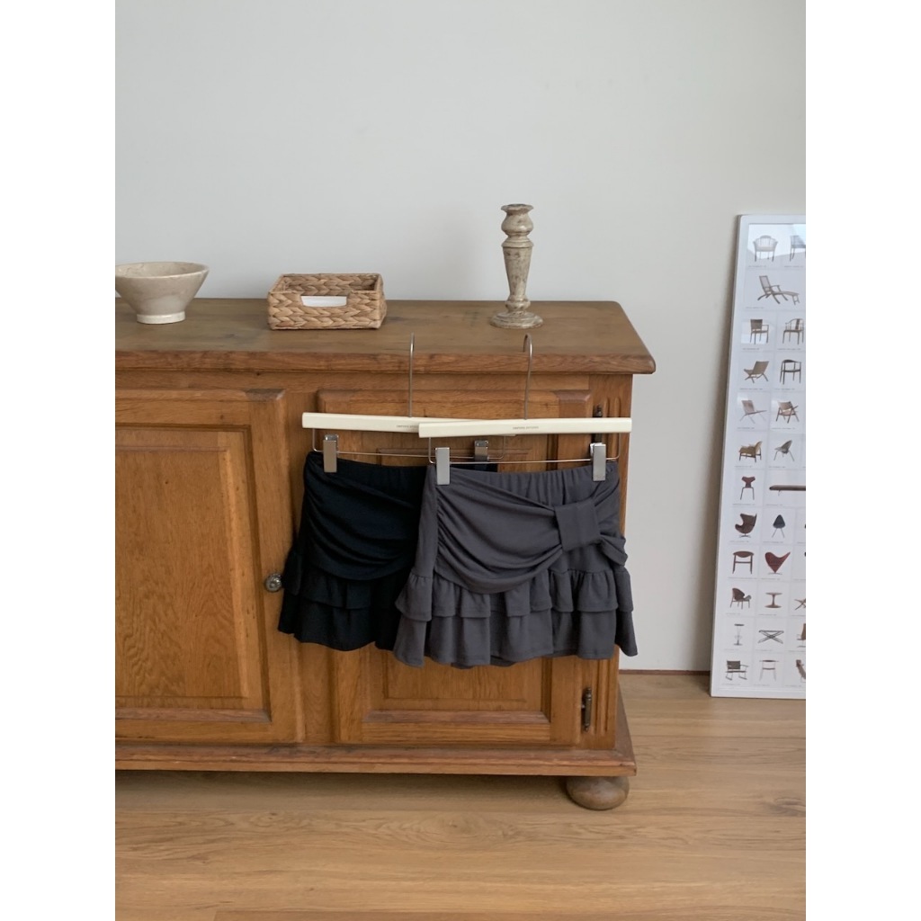 A34 你最可愛 大扭結蛋糕短裙 #4535