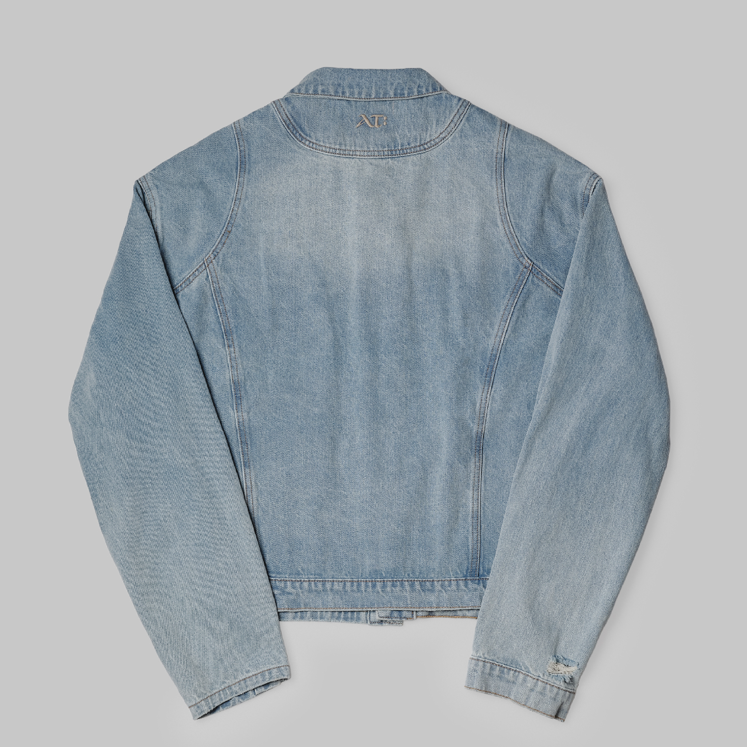 Anonymous Talking Asymmetrical Denim Jacket 水洗牛仔外套