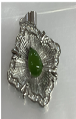 272342和田玉铜镶碧玉吊坠*折實滿$699包順豐智能櫃*154live