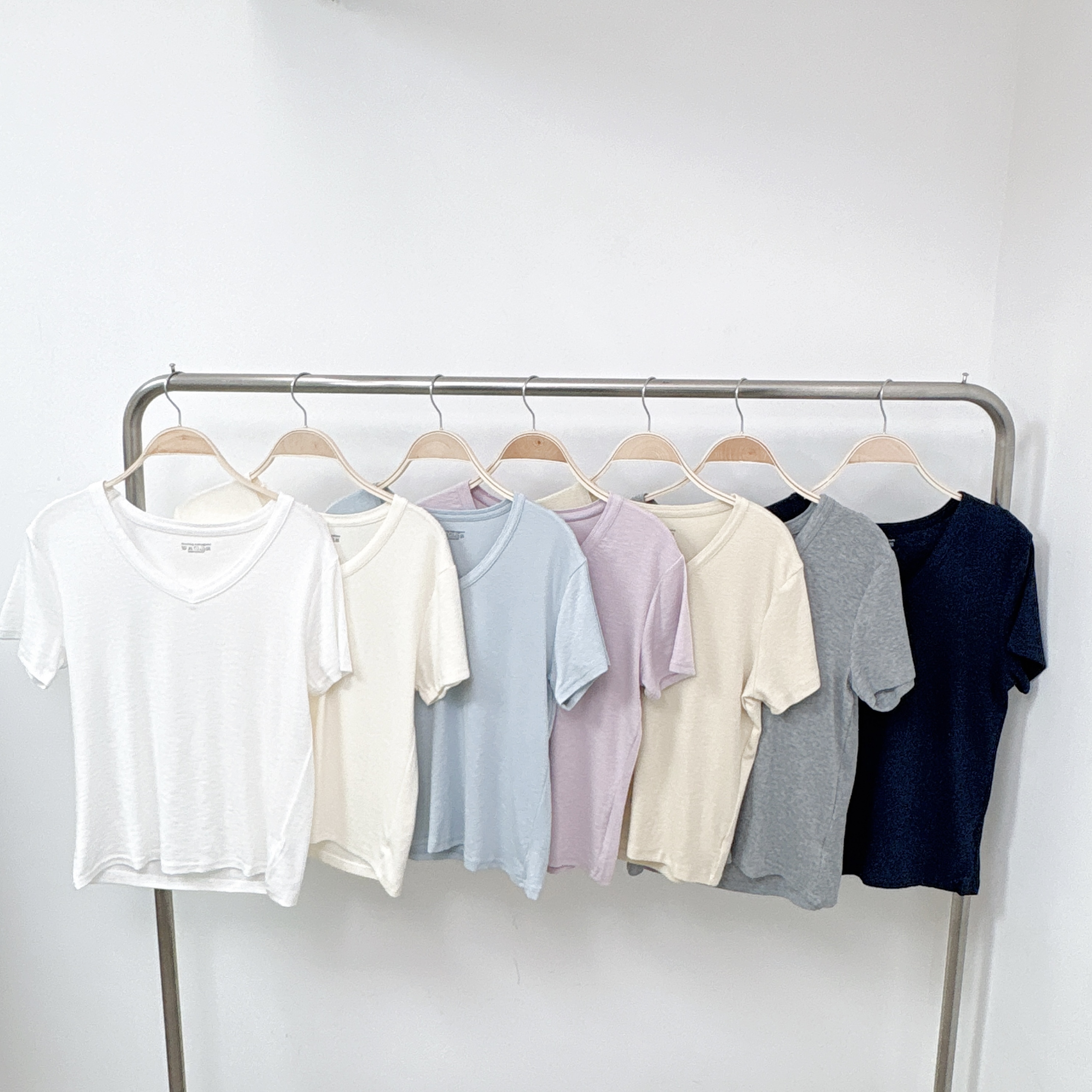 ⭐️⭐️【預訂】純色大V領柔軟雪花棉TOP (S34-S40)