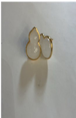 272063和田玉白玉葫芦耳钉925*折實滿$699包順豐智能櫃*154live