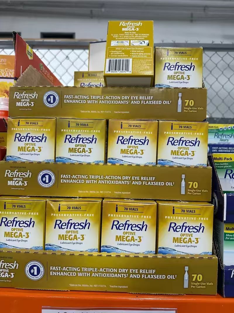 【預購】H041496 Refresh Optive MEGA-3  潤滑劑眼藥水無防腐劑人工眼淚 (70支)