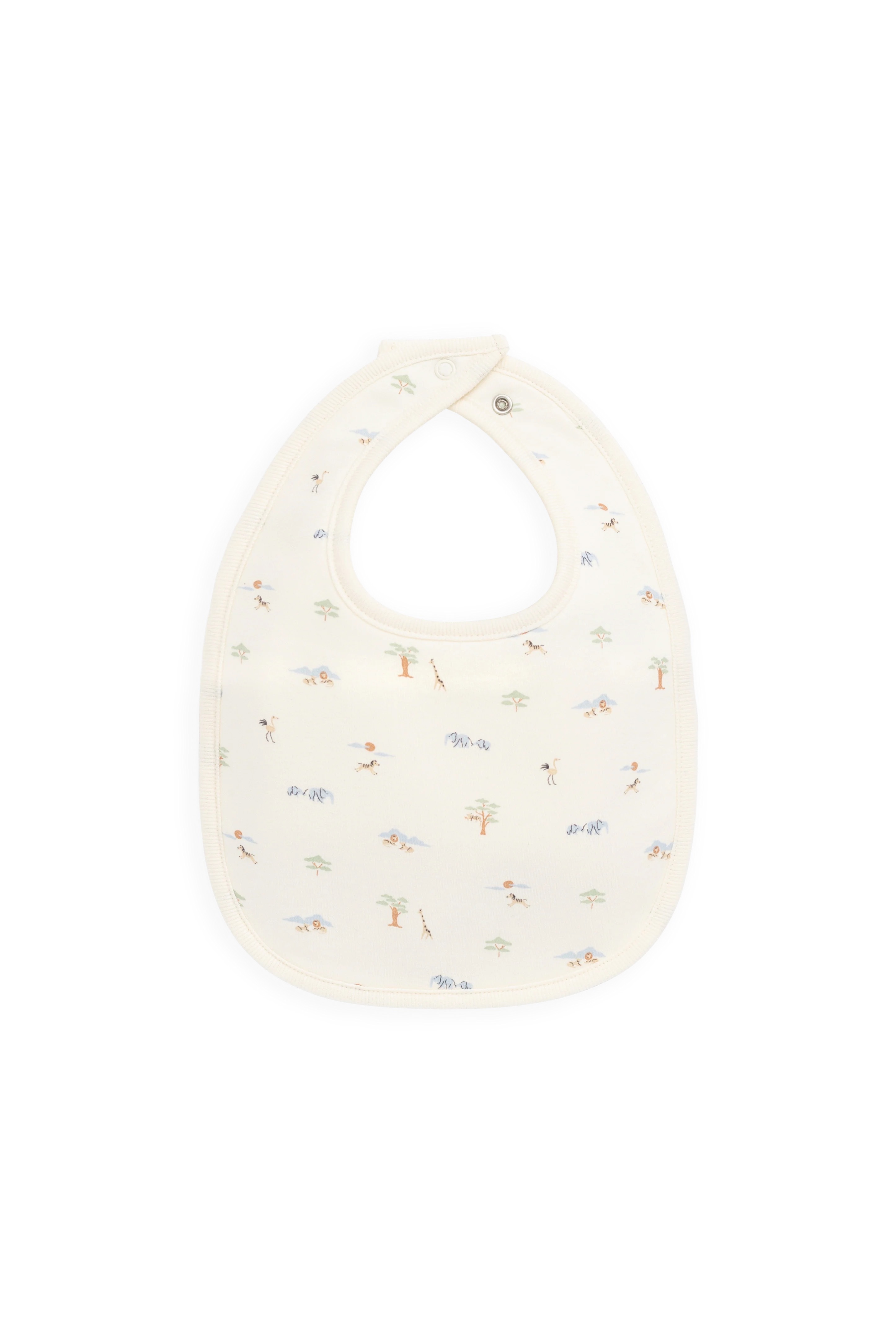 【預購】JAMIE KAY -Organic Cotton Bib（Savannah animals Tofu）