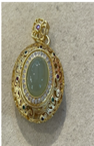 273965 和田玉碧玉铜镶碧玉旦*折實滿$699包順豐智能櫃*154live