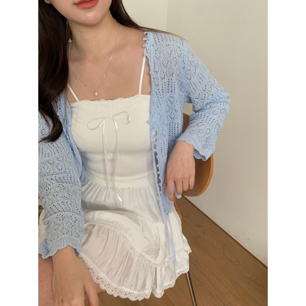 A23 多一點浪漫 蕾絲蝴蝶結罩杯小可愛 #8523